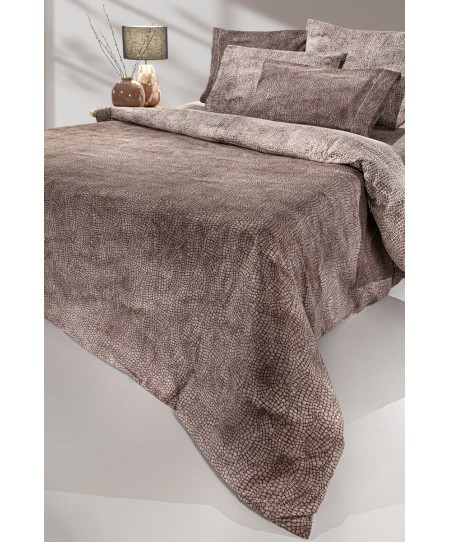 Σετ 2τμχ Παπλωματοθήκη Safari Choco 165X225