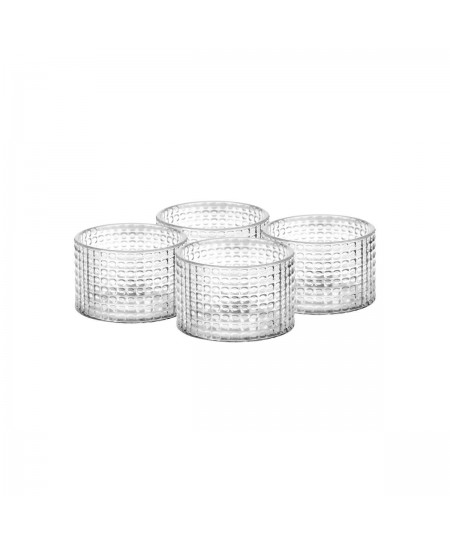 ESTIA ΚΡΙΚΟΙ ΠΕΤΣΕΤΑΣ ΓΥΑΛΙΝΟΙ 5x3cm ΣΕΤ 4ΤΕΜ.