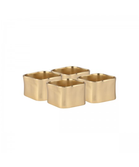 ESTIA ΚΡΙΚΟΙ ΠΕΤΣΕΤΑΣ ΜΕΤΑΛΛΙΚΟΙ ΧΡΥΣΟΙ 4,5x3cm ΣΕΤ 4ΤΕΜ.