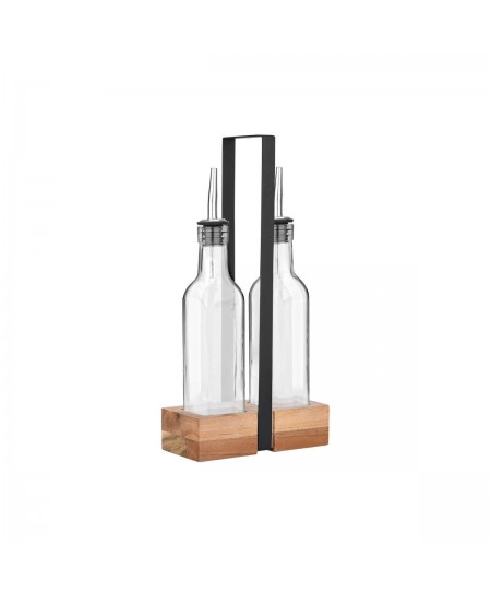 ESTIA ΜΠΟΥΚΑΛΙΑ ΓΙΑ ΛΑΔΙ /ΞΥΔΙ ALLURE 2x280ml ΜΕ ΞΥΛΙΝΗ ΒΑΣΗ