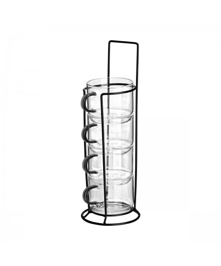 ESTIA ΚΟΥΠΕΣ ΓΥΑΛΙΝΕΣ ΜΕ ΜΕΤΑΛΛΙΚΗ ΒΑΣΗ ΣΕΤ 4x210ml