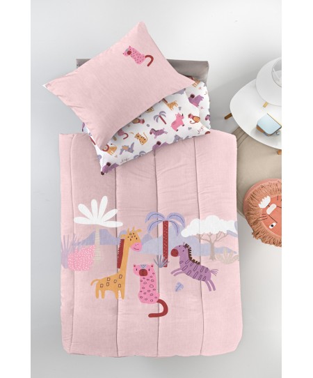 Κουβερλί Jungle Pink Suede 160x230