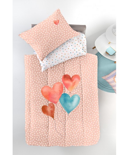 Κουβερλί Amore Salmon Suede 160x230