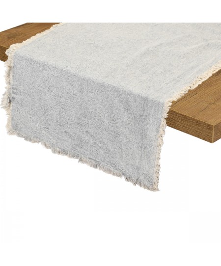 ESTIA ΡΑΝΕΡ ΤΡΑΠΕΖΙΟΥ LOOM 45x150cm ΜΕ ΚΡΟΣΣΙΑ ΓΚΡΙ