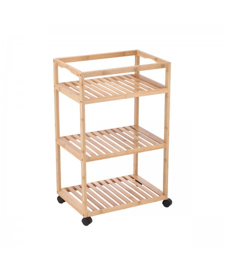 ESTIA ΤΡΟΛΕΪ ΑΠΟΘΗΚΕΥΣΗΣ ΒΑΜΒΟΟ ESSENTIALS ΜΕ 3 ΡΑΦΙΑ