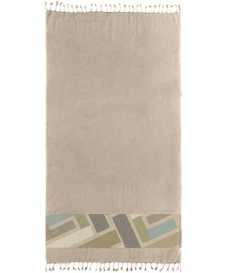 Πετσέτα Θαλάσσης - Παρεό Pestemal 26 Beige 90X170
