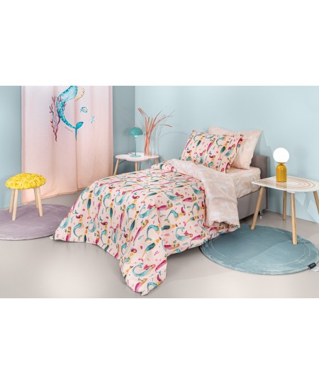 Σετ 3τμχ Παιδικά Σεντόνια Merida Salmon 165X250