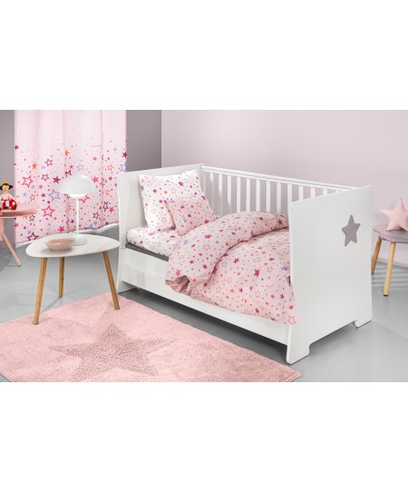 Σετ 3τμχ Βρεφικά Σεντόνια Starland Pink 115Χ170