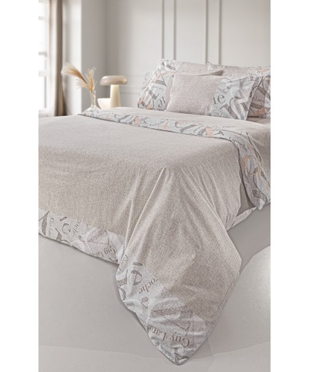 Σετ 4τμχ Σεντόνια Passport Beige με Λάστιχο 170x200+32