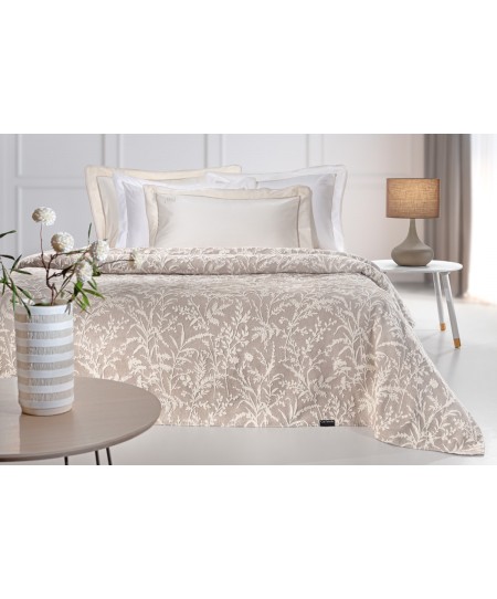 Κουβέρτα Bouquet Mocca 260X250