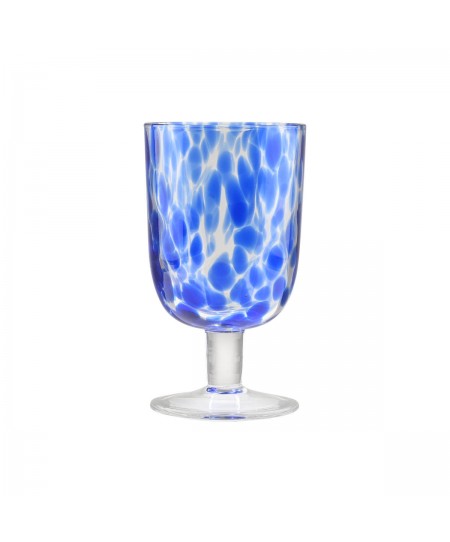 ESTIA ΠΟΤΗΡΙ ΚΡΑΣΙΟΥ COLORBURST ΓΥΑΛΙΝΟ 380ml ΜΠΛΕ ΣΕΤ 6ΤΕΜ.