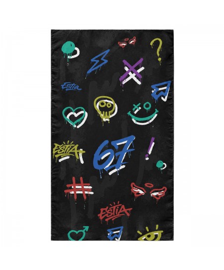 ESTIA ΠΕΤΣΕΤΑ ΘΑΛΑΣΣΗΣ MICROFIBER ΜΕ ΤΣΑΝΤΑΚΙ SIX SEVEN 90Χ180
