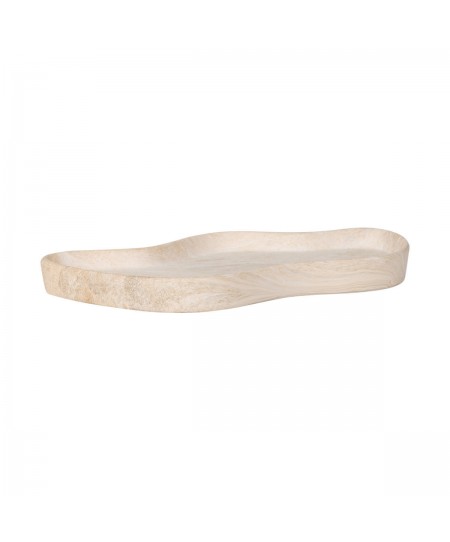 ESTIA ΔΙΣΚΟΣ CLAYRA CLOUDY ΜΕ ΕΦΕ ΜΑΡΜΑΡΟΥ ΚΕΡΑΜΙΚΟΣ 29x16x2.5cm IVORY
