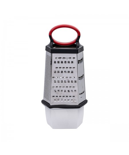 ΤΡΙΦΤΗΣ 6 ΠΛΕΥΡΩΝ ΑΝΟΞΕΙΔΩΤΟΣ 25cm ΜΕ ΠΛΑΣΤΙΚΟ ΔΟΧΕΙΟ 01-9533, ESTIA