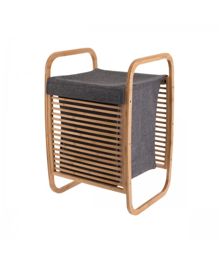 ESTIA ΚΑΛΑΘΙ ΑΠΛΥΤΩΝ BAMBOO ΜΕ ΘΗΚΗ ΠΟΛΥΕΣΤΕΡΑ 40x35x60.5cm 02-13042