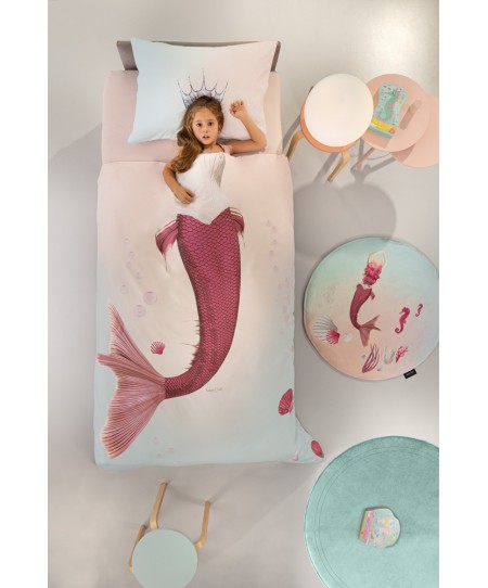 Παπλωματοθήκη & μαξιλαροθήκη MERMAID Cotton 160x225