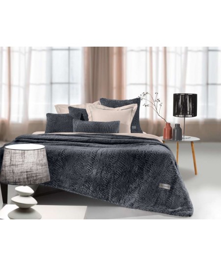 Kουβέρτα Υ/Δ γούνινη CRUSTY CARBON 220X240 Kουβέρτα Υ/Δ γούνινη CRUSTY CARBON 220X240