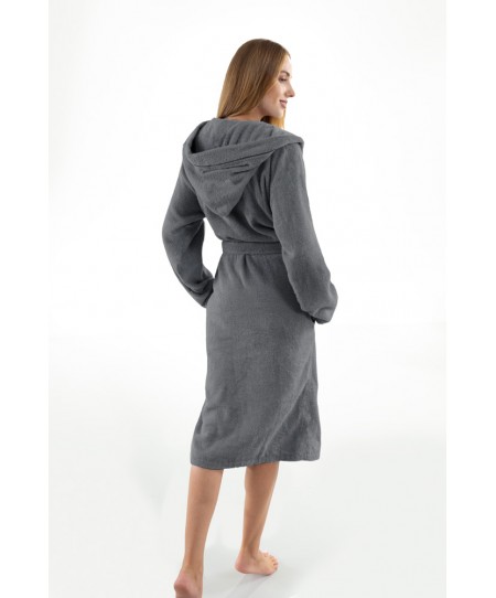 Μπουρνούζι με κουκούλα CASUAL TITANIUM LARGE