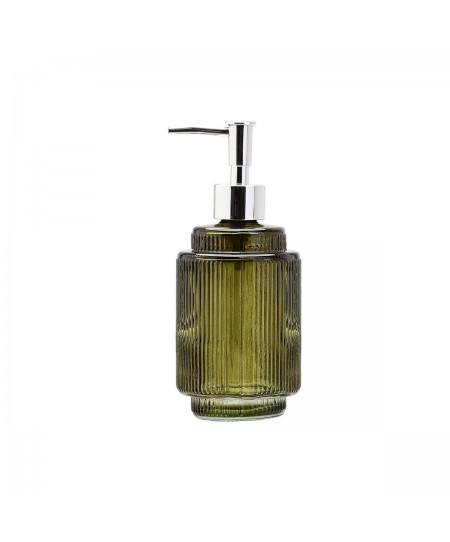 ESTIA ΑΝΤΛΙΑ ΣΑΠΟΥΝΙΟΥ GLASS 8x8x19cm 380ml OLIVE GREEN 02-14872