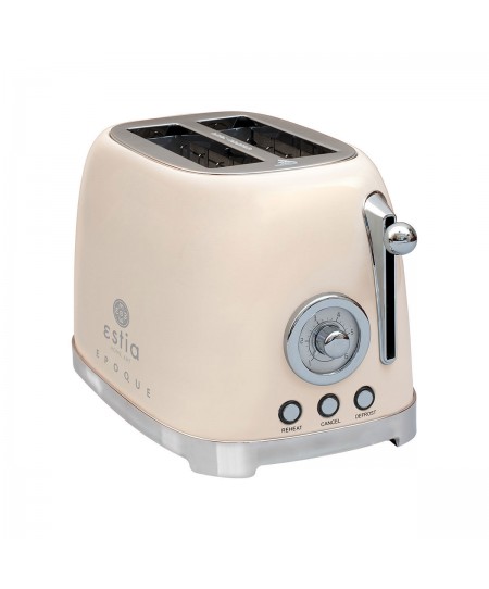 ESTIA ΦΡΥΓΑΝΙΕΡΑ ΡΕΤΡΟ EPOQUE 2 ΘΕΣΕΩΝ 815w ΚΡΕΜ 06-12151