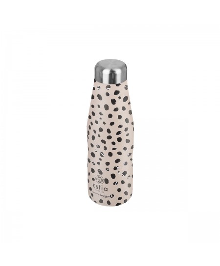 ESTIA ΘΕΡΜΟΣ TRAVEL FLASK SAVE THE AEGEAN 500ml LEOPARD TAUPE 01-16630