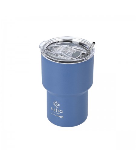 ESTIA ΘΕΡΜΟΣ MUG LITE SAVE THE AEGEAN 400ml DENIM BLUE 01-18450