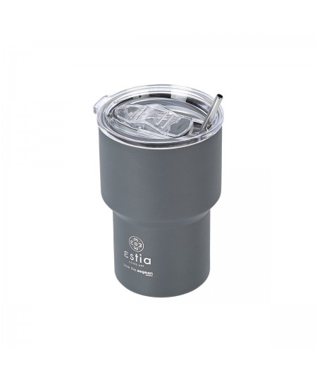 ESTIA ΘΕΡΜΟΣ MUG LITE SAVE THE AEGEAN 400ml FJORD GREY 01-18467