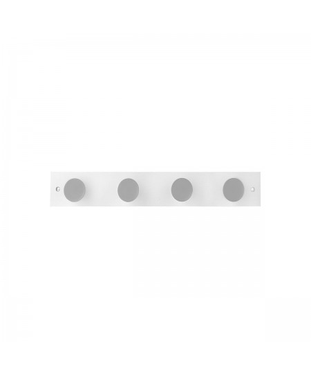 ESTIA ΚΡΕΜΑΣΤΡΑ ΤΟΙΧΟΥ ΞΥΛΙΝΗ 40x6x6cm 4 ΘΕΣΕΩΝ ΛΕΥΚΗ 02-18344