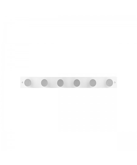 ESTIA ΚΡΕΜΑΣΤΡΑ ΤΟΙΧΟΥ ΞΥΛΙΝΗ 60x6x6cm 6 ΘΕΣΕΩΝ ΛΕΥΚΗ 02-18368