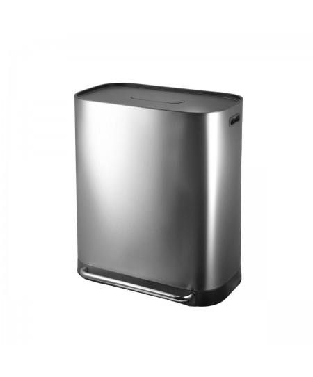 ESTIA ΚΑΔΟΣ ΑΠΟΡΡΙΜΑΤΩΝ DUOPRIME SOFT CLOSE 60lt ΜΕ ΔΥΟ ΔΟΧΕΙΑ 30&30lt INOX