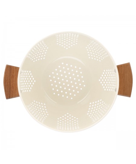 ESTIA ΣΟΥΡΩΤΗΡΙ ΖΥΜΑΡΙΚΩΝ ACACIA ΑΝΟΞΕΙΔΩΤΟ 22cm ΜΕ ΞΥΛΙΝΕΣ ΛΑΒΕΣ IVORY 01-23850