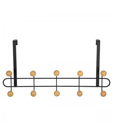 ESTIA ΚΡΕΜΑΣΤΡΑ ΠΟΡΤΑΣ ΜΕΤΑΛΛΙΚΗ 52x7.5x23cm 10 ΘΕΣΕΩΝ ΜΑΥΡΗ 02-18313