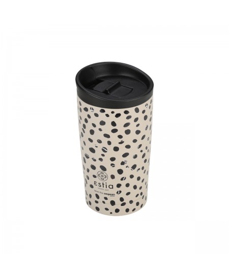 ESTIA ΘΕΡΜΟΣ TRAVEL MUG SAVE THE AEGEAN 350ml LEOPARD TAUPE 01-25663