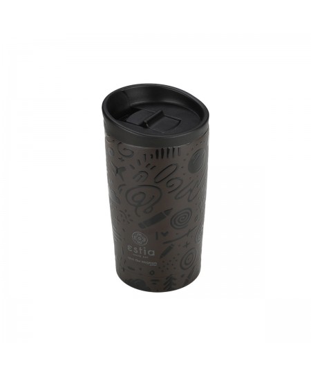 ESTIA ΘΕΡΜΟΣ TRAVEL MUG SAVE THE AEGEAN 350ml NOIR ECHO 01-25588