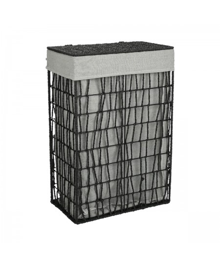 ESTIA ΚΑΛΑΘΙ ΑΠΛΥΤΩΝ NEST 37x22x55cm 2 ΘΕΣΕΩΝ ΜΑΥΡΟ