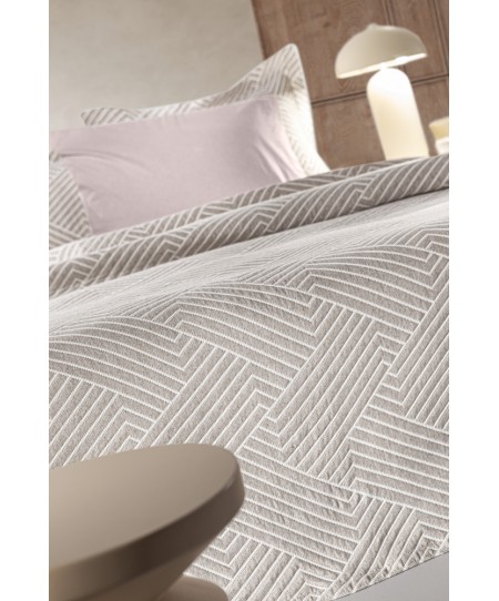 Κουβέρτα Lupo Beige - White 180x260