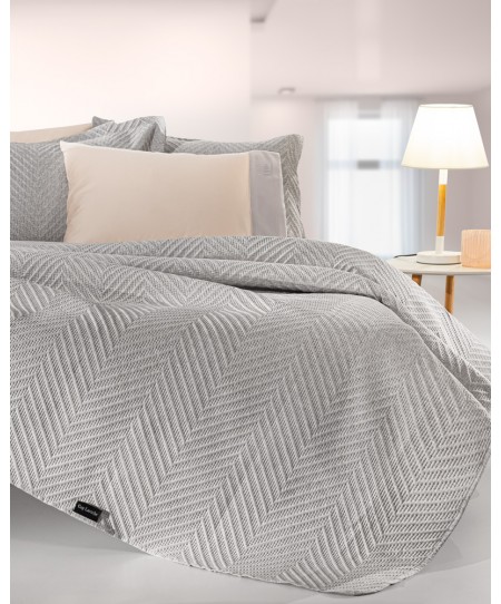 Σετ 2τμχ Κουβερλί Hamptons Grey 220x240
