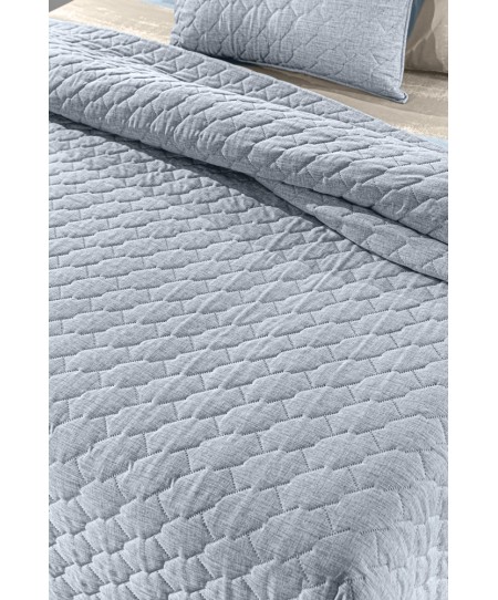 Σετ 2τμχ Κουβερλί Kiara Blue 220x240