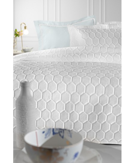 Σετ 3τμχ Κουβερλί Hive White 250x240