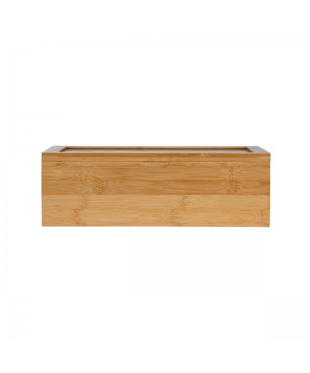 ESTIA ΚΟΥΤΙ ΑΠΟΘΗΚΕΥΣΗΣ ΒΑΜΒΟΟ 8 ΘΗΚΕΣ 31x19x9cm ΜΕ ΚΑΠΑΚΙ