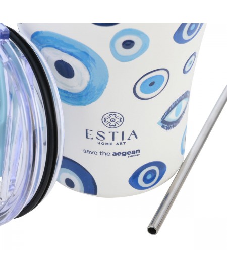 ESTIA ΘΕΡΜΟΣ COFFEE MUG SAVE THE AEGEAN 350ml SPIRIT OF LUCK