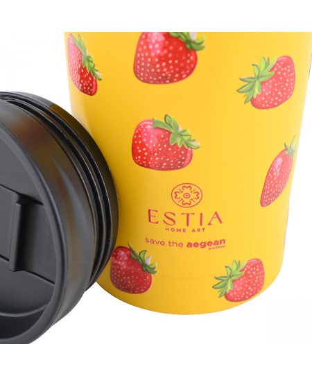 ESTIA ΘΕΡΜΟΣ TRAVEL MUG SAVE THE AEGEAN 350ml BERRY BRIGHT