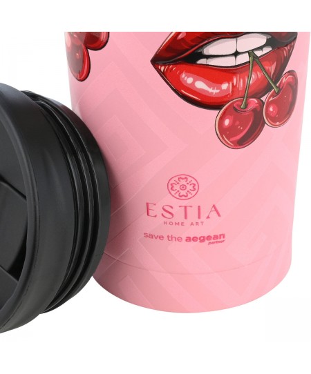 ESTIA ΘΕΡΜΟΣ TRAVEL MUG SAVE THE AEGEAN 350ml BLUSH POP