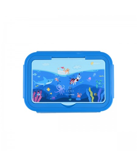 ESTIA ΠΑΙΔΙΚΟ ΦΑΓΗΤΟΔΟΧΕΙΟ SAVE THE AEGEAN 1400ml ΜΕ 3 ΘΗΚΕΣ OCEAN PLAY