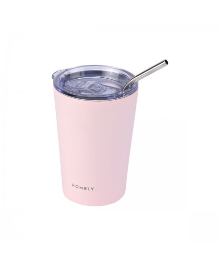 HOMELY ΘΕΡΜΟΣ MUG 400ml ROSE QUARTZ