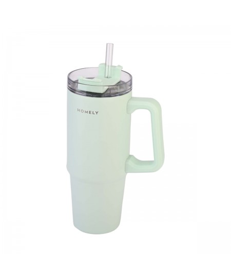 HOMELY ΘΕΡΜΟΣ STRAW TUMBLER 900ml SEAFOAM