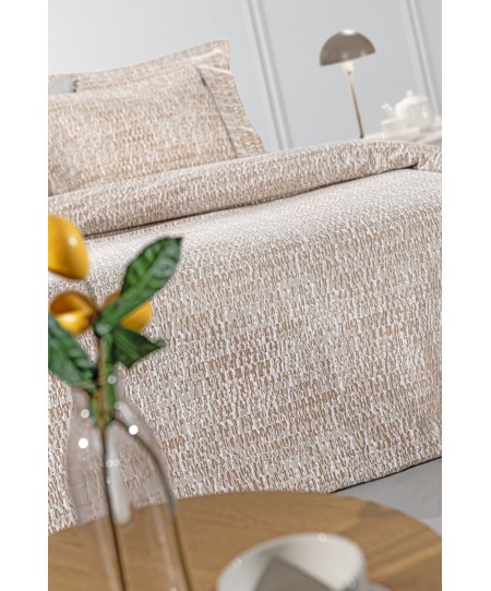 Σετ 3τμχ Παπλωματοθήκη Beaver Almond Flannel 225Χ245