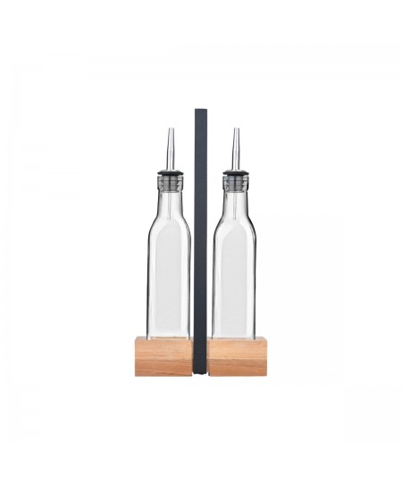 ESTIA ΜΠΟΥΚΑΛΙΑ ΓΙΑ ΛΑΔΙ /ΞΥΔΙ ALLURE 2x280ml ΜΕ ΞΥΛΙΝΗ ΒΑΣΗ