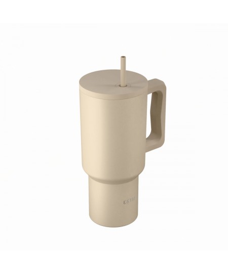 ESTIA ΘΕΡΜΟΣ STRAW TUMBLER XL SAVE THE AEGEAN 900ml DUNE