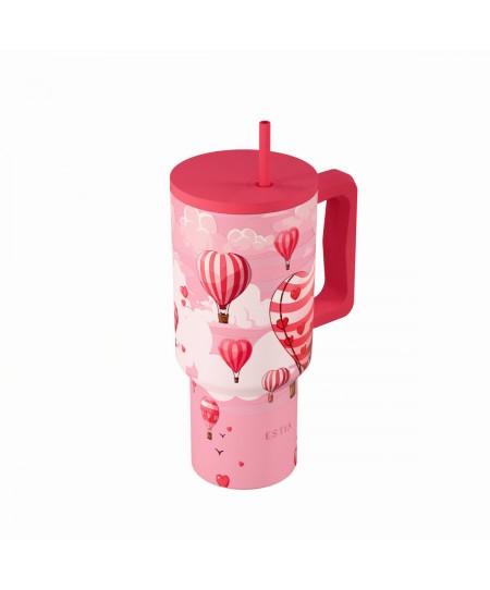 ESTIA ΘΕΡΜΟΣ STRAW TUMBLER XL SAVE THE AEGEAN 900ml LOVE ASCEND